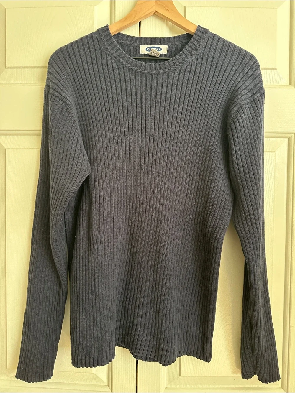 Old Navy Men's Dark Navy Ribbed Crewneck Sweater Size Large